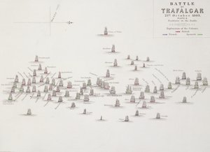 The Battle of Trafalgar, 21st October 1805, Positions in the Battle by Alexander Keith Johnston